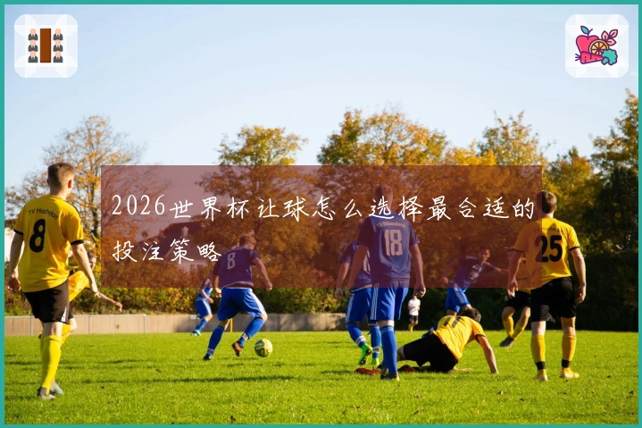 2026世界杯让球怎么选择最合适的投注策略